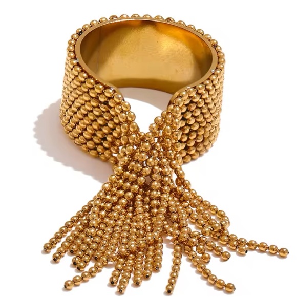💛Gold plated beaded adjustable ring - Picture 6 of 6